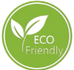 Eco-friendly badge indicating use of environmentally safe cleaning products